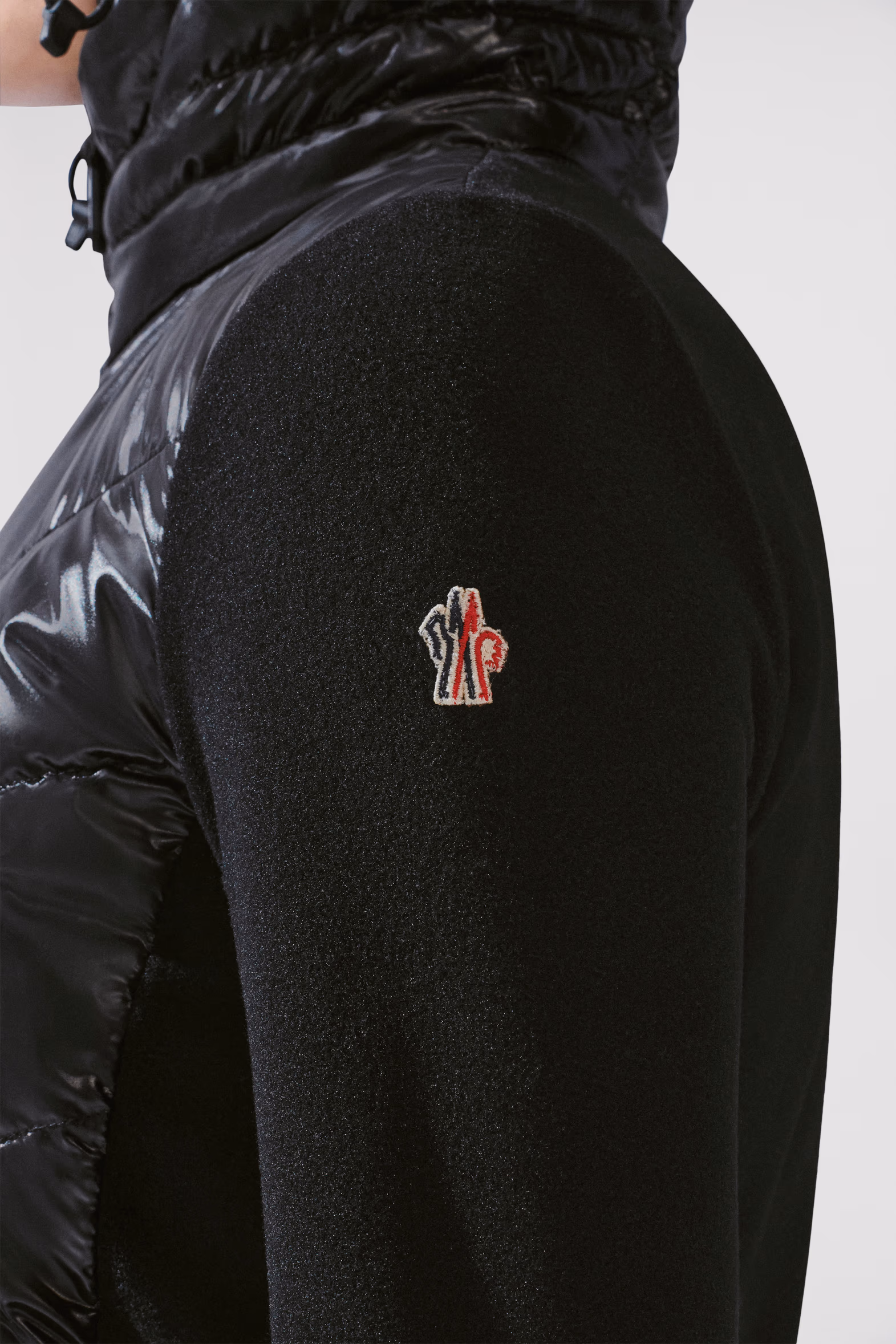 Padded Fleece Hoodie Women Black Moncler 7